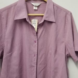 C J Banks Lavender and Cream Blouse